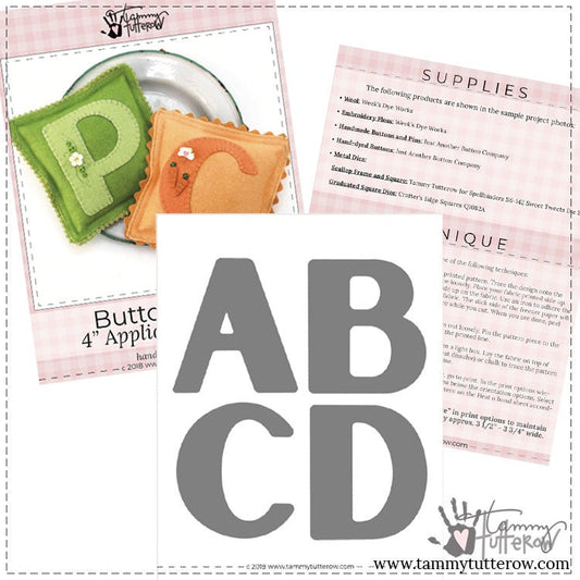 Button Block Appliqué Alphabet *Download*