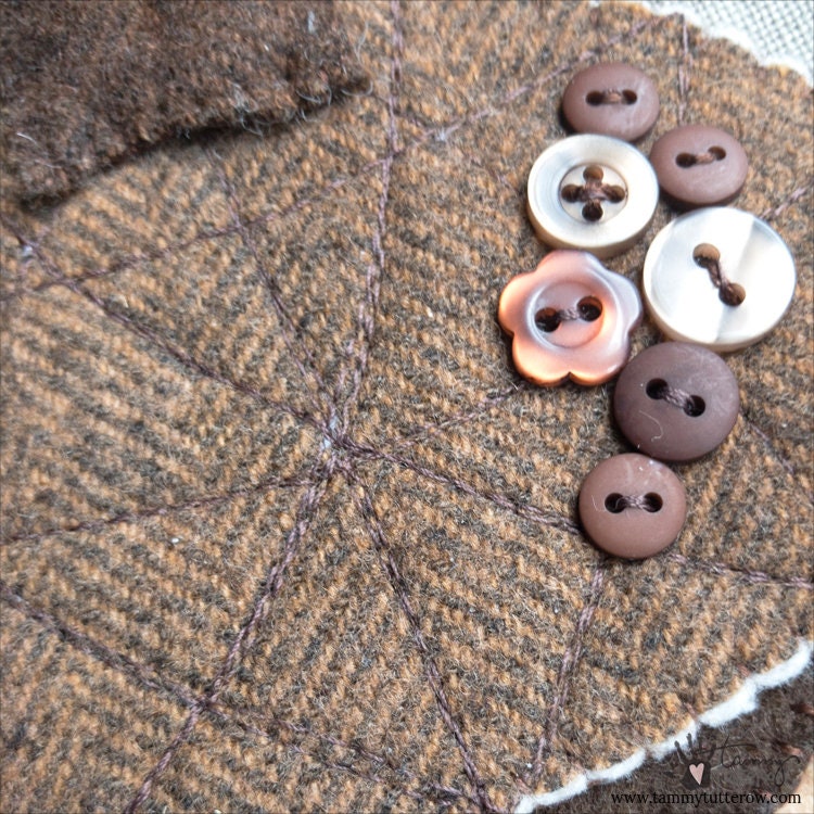 Fall Acorn Wool Appliqué Pattern *Download*